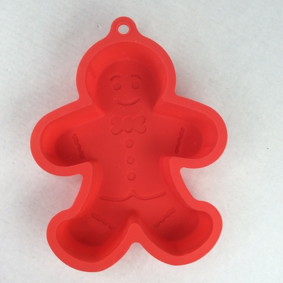 Gingerbread Man Silicone Cake Jello Mold - Picture 1 of 5